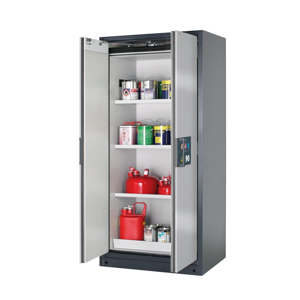 Immagine del prodotto: Armadio di sicurezza asecos® Q-PEGASUS/Tipo 90, 3 ripiani, AxLxP 1.953 x 893 x 615 mm, bianco alluminio
