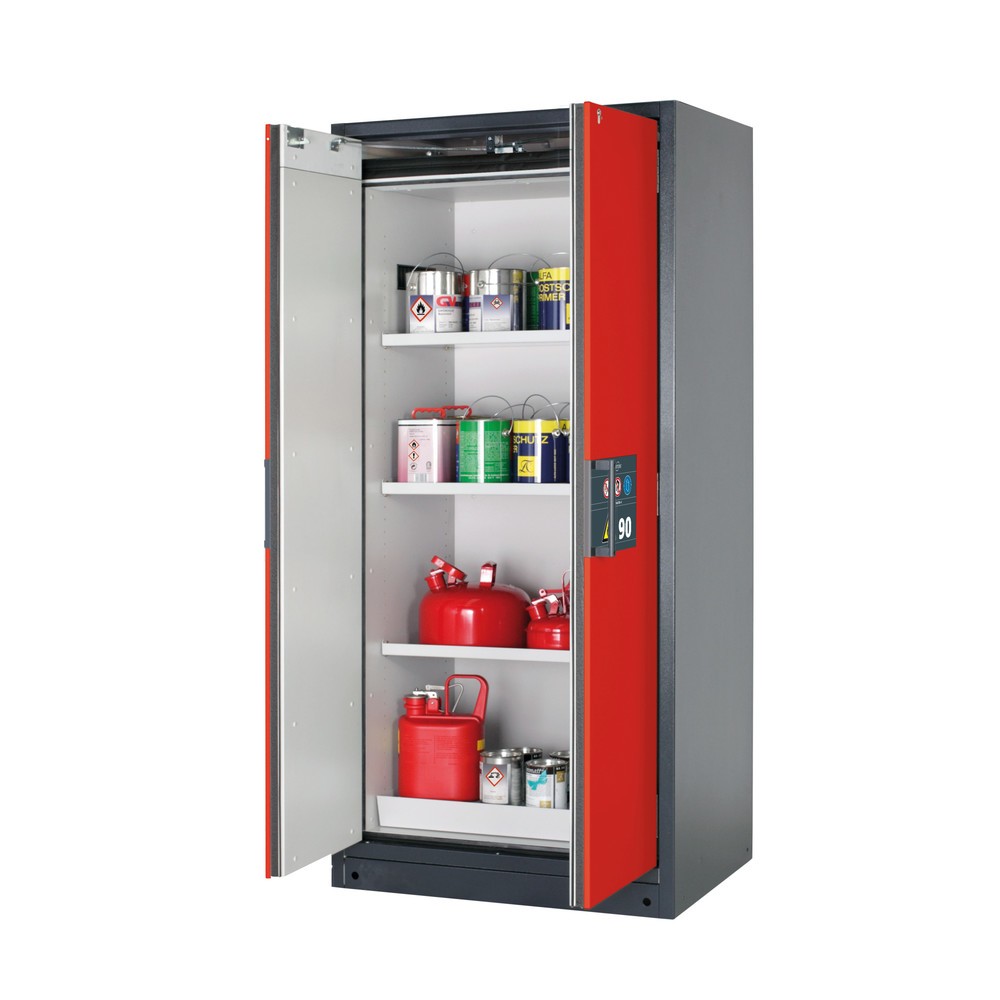 Immagine del prodotto n. 1: Armadio antincendio asecos® Q-PEGASUS/Tipo 90, 3 ripiani, AxLxP 1.953 x 893 x 615 mm, rosso traffico