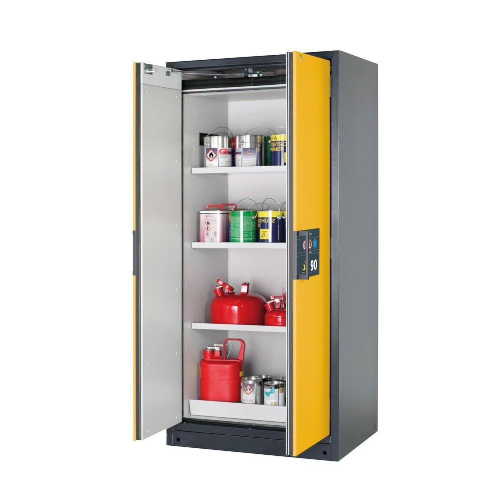 Immagine del prodotto: Armadio di sicurezza asecos® Q-PEGASUS/Tipo 90, 3 ripiani, AxLxP 1.953 x 893 x 615 mm, Giallo oro
