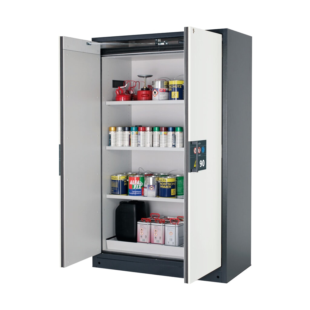 Armadio antincendio asecos® Q-PEGASUS/Tipo 90, 3 ripiani, AxLxP 1.953 x 1.193 x 615 mm, bianco puro Immagine del prodotto: Armadio antincendio asecos® Q-PEGASUS/Tipo 90, 3 ripiani, AxLxP 1.953 x 1.193 x 615 mm, bianco puro