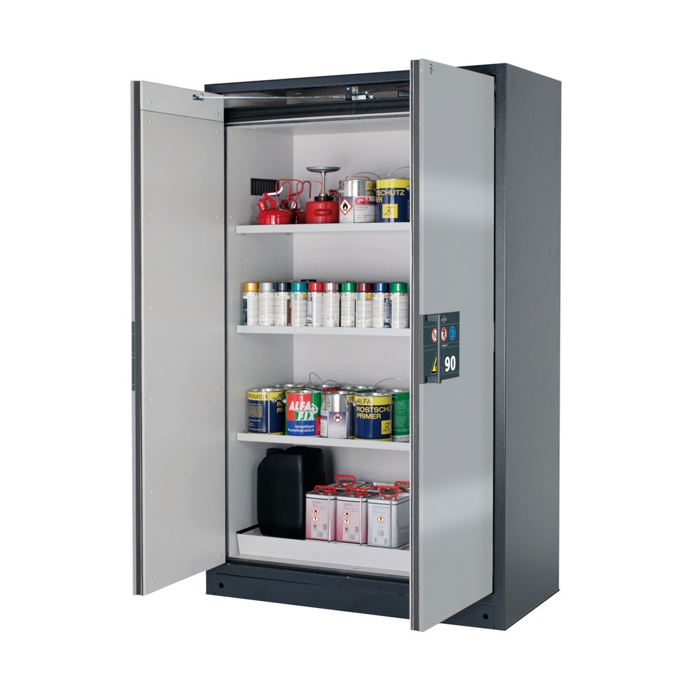 Immagine del prodotto: Armadio di sicurezza asecos® Q-PEGASUS/Tipo 90, 3 ripiani, AxLxP 1.953 x 1.193 x 615 mm, bianco alluminio