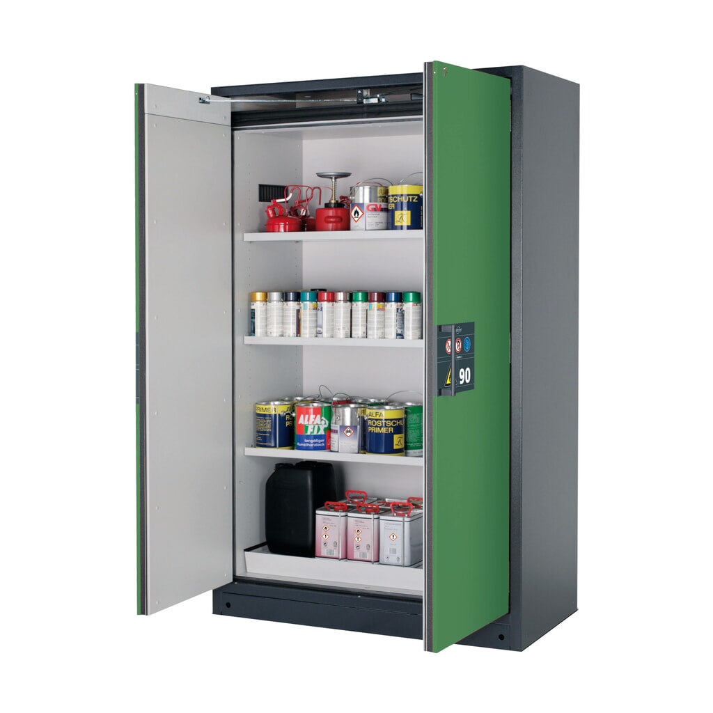 Immagine del prodotto: Armadio antincendio asecos® Q-PEGASUS/Tipo 90, 3 ripiani, AxLxP 1.953 x 1.193 x 615 mm, verde reseda