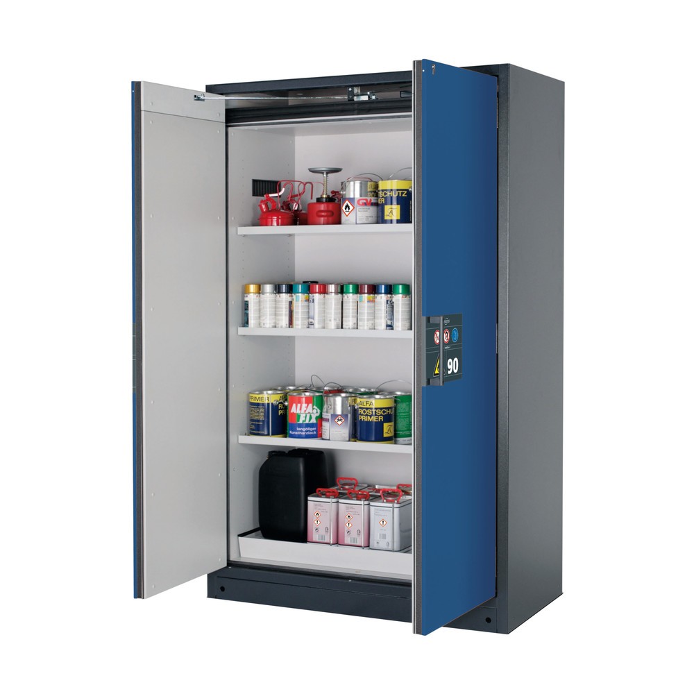 Immagine del prodotto: Armadio di sicurezza asecos® Q-PEGASUS/Tipo 90, 3 ripiani, AxLxP 1.953 x 1.193 x 615 mm, Blu genziana