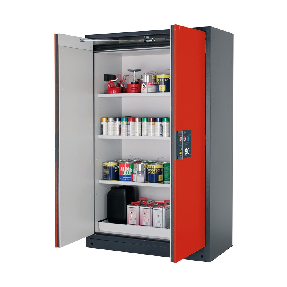 Immagine del prodotto: Armadio di sicurezza asecos® Q-PEGASUS/Tipo 90, 3 ripiani, AxLxP 1.953 x 1.193 x 615 mm, Rosso traffico