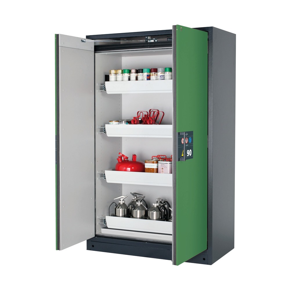 Immagine del prodotto: Armadio di sicurezza asecos® Q-PEGASUS/Tipo 90, 4 vaschette estraibili, AxLxP 1.953 x 1.193 x 615 mm, Verde reseda