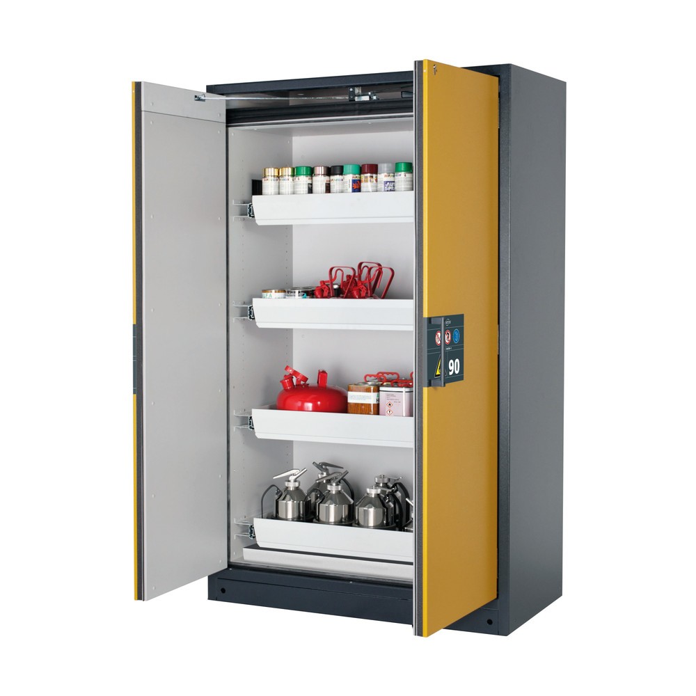 Immagine del prodotto n. 1: Armadio di sicurezza asecos® Q-PEGASUS/Tipo 90, 4 vaschette estraibili, AxLxP 1.953 x 1.193 x 615 mm, Giallo oro