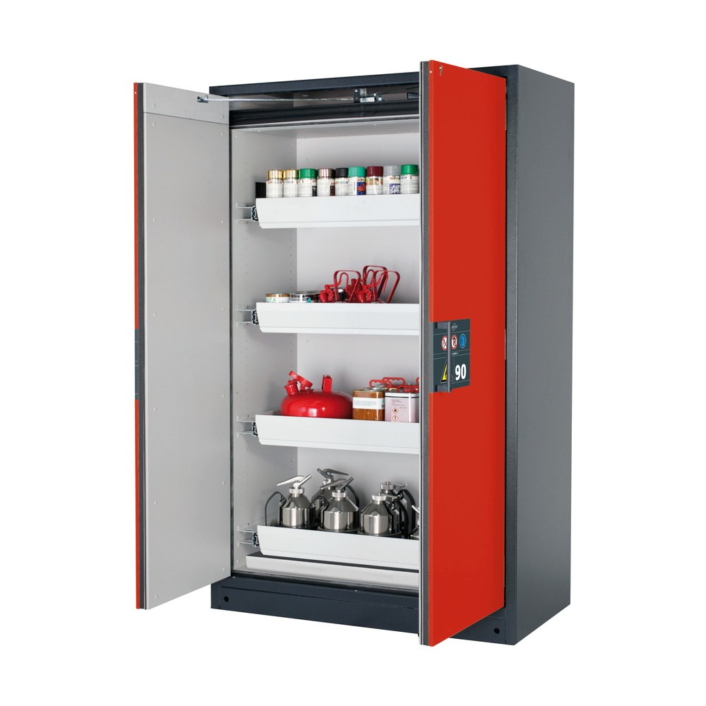 Immagine del prodotto: Armadio di sicurezza asecos® Q-PEGASUS/Tipo 90, 4 vaschette estraibili, AxLxP 1.953 x 1.193 x 615 mm, Rosso traffico