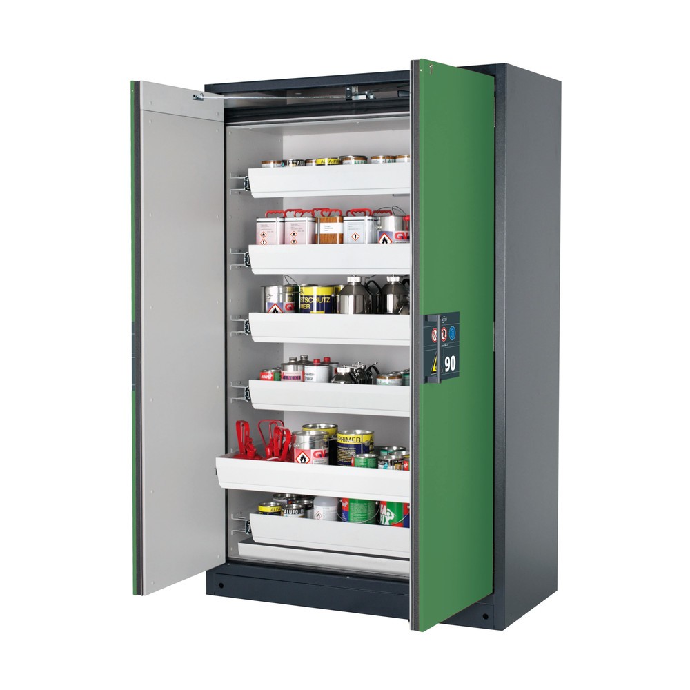 Immagine del prodotto n. 1: Armadio di sicurezza asecos® Q-PEGASUS/Tipo 90, 6 vaschette estraibili, AxLxP 1.953 x 1.193 x 615 mm, Verde reseda