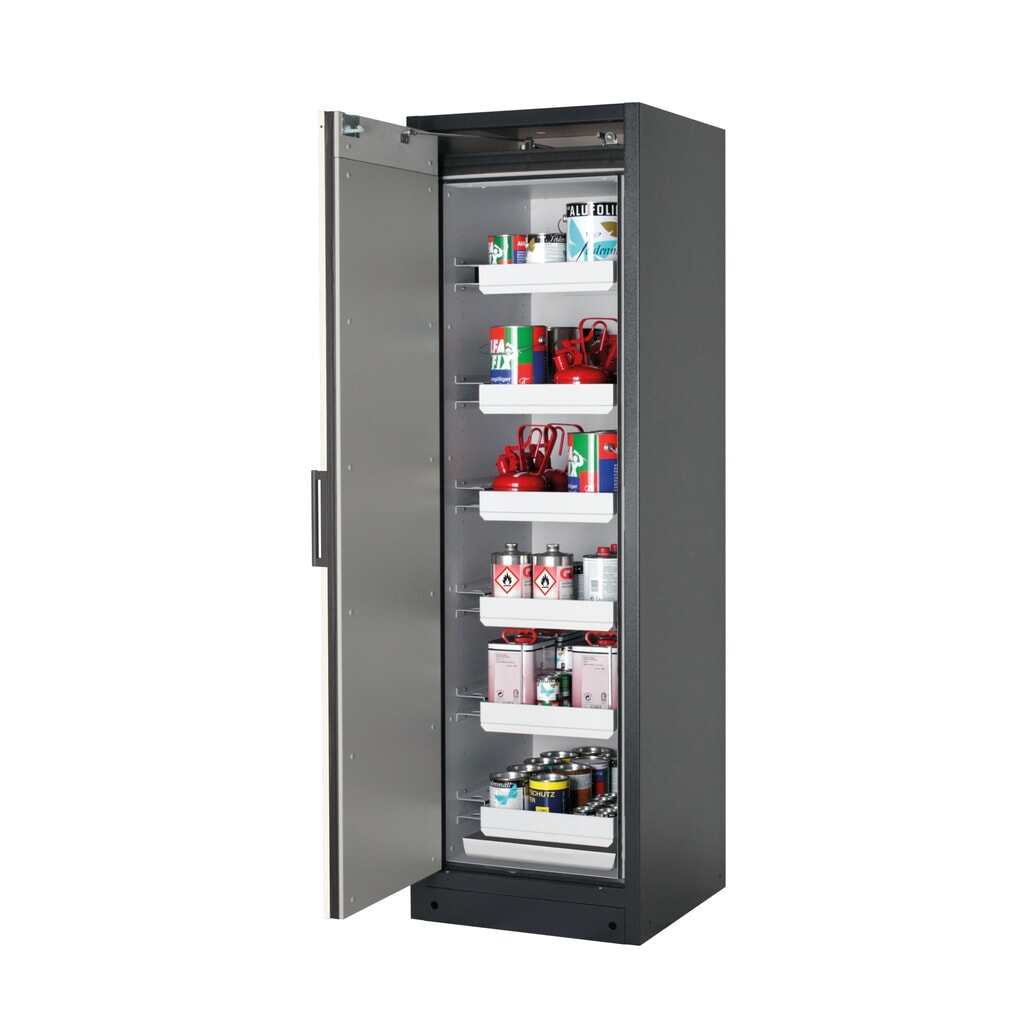 Armadio antincendio asecos® Q-PEGASUS/Tipo 90, 6 vaschette estraibili, AxLxP 1.953 x 599 x 615 mm, bianco puro Immagine del prodotto: Armadio antincendio asecos® Q-PEGASUS/Tipo 90, 6 vaschette estraibili, AxLxP 1.953 x 599 x 615 mm, bianco puro