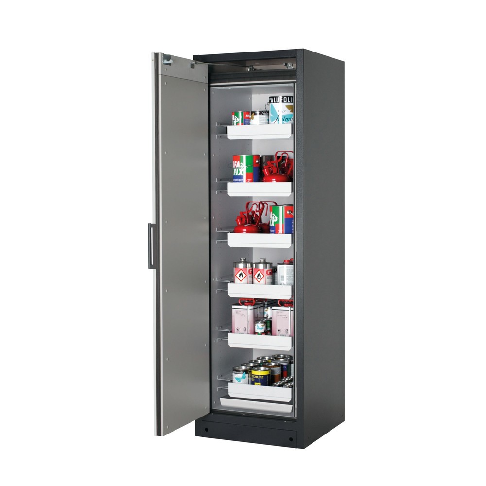 Immagine del prodotto: Armadio di sicurezza asecos® Q-PEGASUS/Tipo 90, 6 vaschette estraibili, AxLxP 1.953 x 599 x 615 mm, grigio chiaro