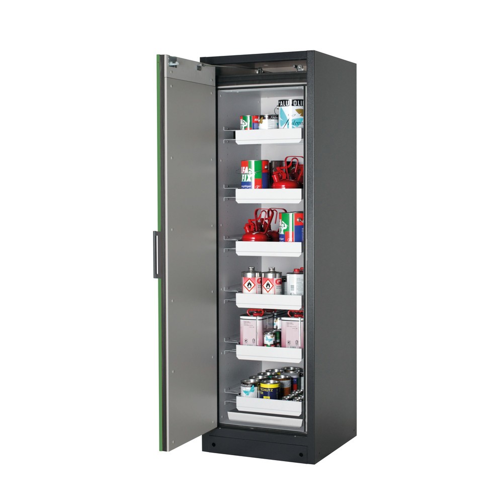 Immagine del prodotto: Armadio di sicurezza asecos® Q-PEGASUS/Tipo 90, 6 vaschette estraibili, AxLxP 1.953 x 599 x 615 mm, Verde reseda
