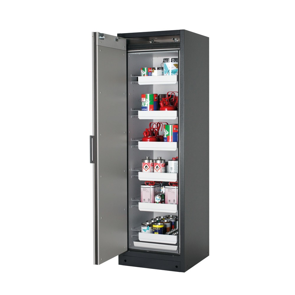 Immagine del prodotto: Armadio di sicurezza asecos® Q-PEGASUS/Tipo 90, 6 vaschette estraibili, AxLxP 1.953 x 599 x 615 mm, bianco alluminio