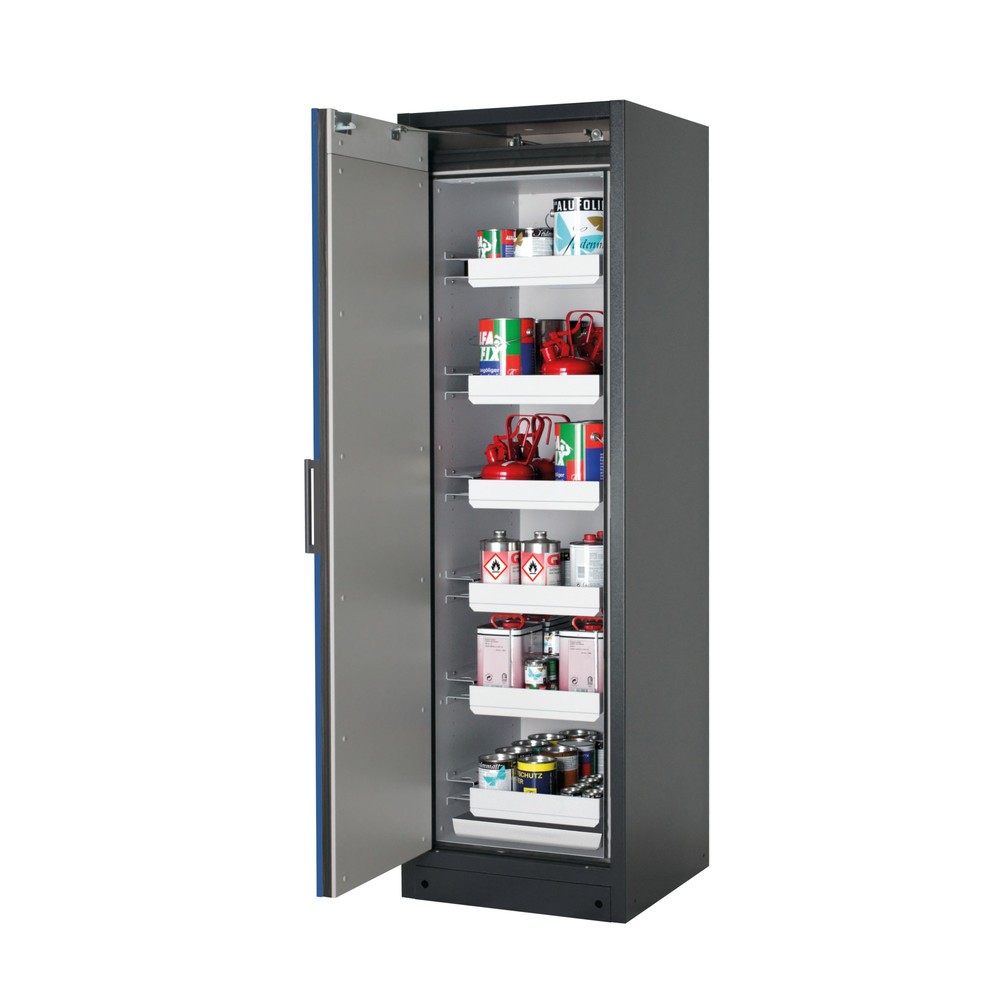 Immagine del prodotto: Armadio di sicurezza asecos® Q-PEGASUS/Tipo 90, 6 vaschette estraibili, AxLxP 1.953 x 599 x 615 mm, Blu genziana
