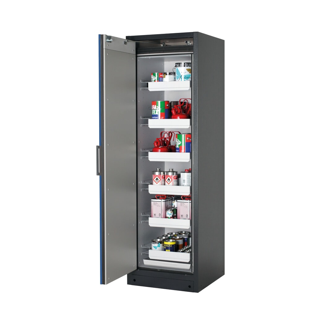 Immagine del prodotto: Armadio antincendio asecos® Q-PEGASUS/Tipo 90, 6 vaschette estraibili, AxLxP 1.953 x 599 x 615 mm, blu genziana