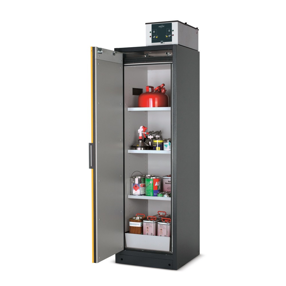 Immagine del prodotto n. 2: Armadio di sicurezza asecos® Q-PEGASUS/Tipo 90, 4 vaschette estraibili, AxLxP 1.953 x 599 x 615 mm, Blu genziana