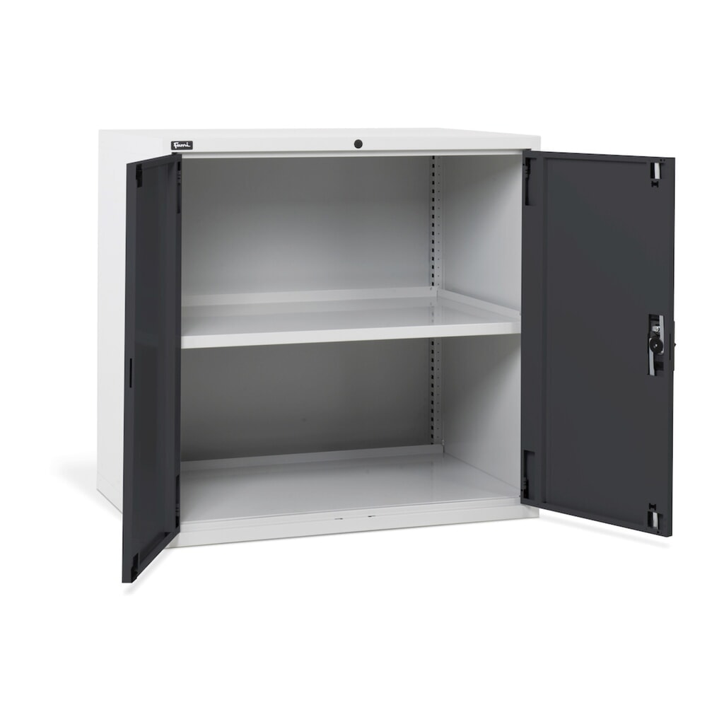 Armadio Fami MASTER con ante a battente, AxLxP 1.000 x 1.020 x 726 mm, grigio chiaro, antracite Immagine del prodotto: Armadio Fami MASTER con ante a battente, AxLxP 1.000 x 1.020 x 726 mm, grigio chiaro, antracite