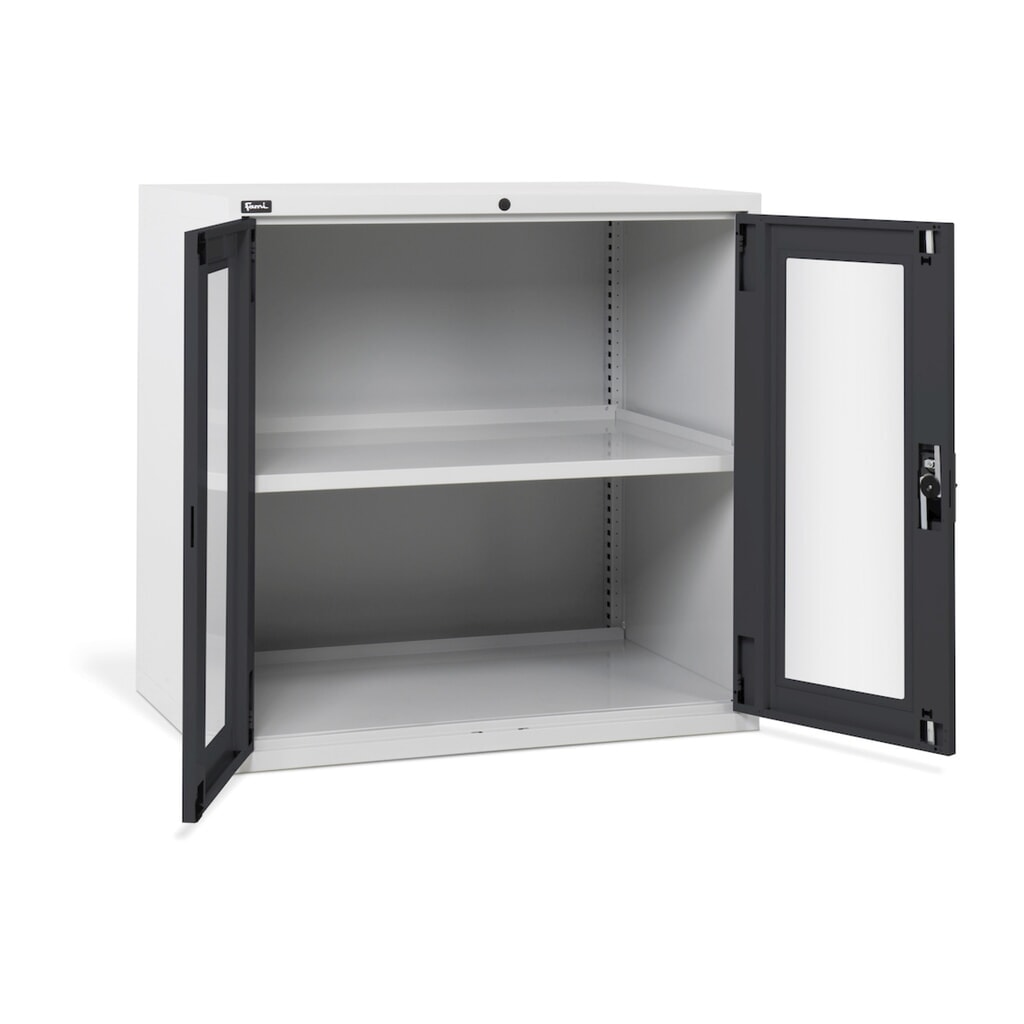 Immagine del prodotto: Armadio Fami MASTER con ante a battente in policarbonato, AxLxP 1.000 x 1.020 x 726 mm, grigio chiaro, antracite