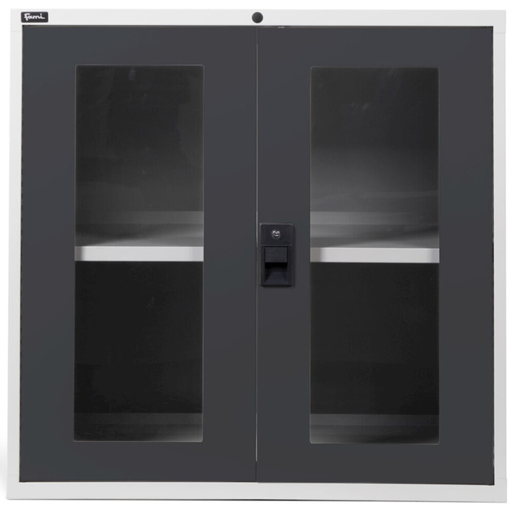 Immagine del prodotto n. 3: Armadio Fami MASTER con ante a battente in policarbonato, AxLxP 1.000 x 1.020 x 726 mm, grigio chiaro, antracite
