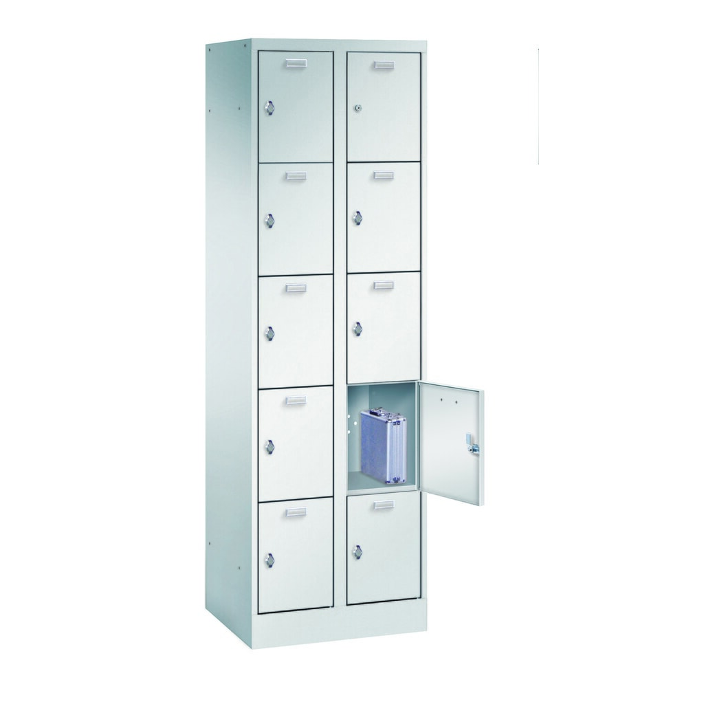 Immagine del prodotto: Armadio ad ante PAVOY, 2 x 5 scomparti, serratura a chiavistello, HxLxP 1.950 x 600 x 500 mm, larghezza scomparti 300 mm