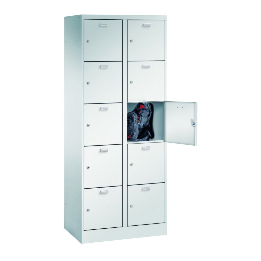 Immagine del prodotto: Armadio ad ante PAVOY, 2 x 5 scomparti, serratura a cilindro, HxLxP 1.950 x 800 x 500 mm, larghezza scomparti 400 mm