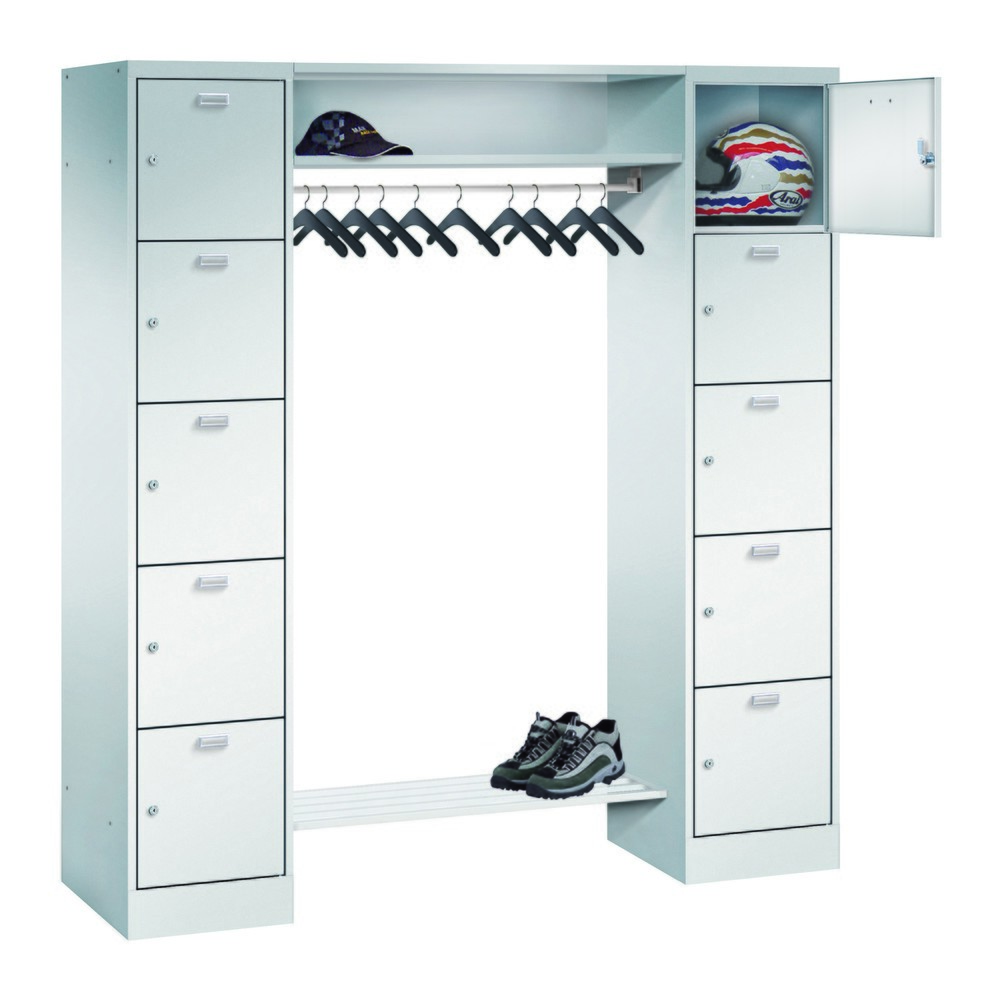 Immagine del prodotto: Armadio guardaroba ad ante PAVOY, 2 x 5 scomparti, serratura a cilindro, HxLxP 1.950 x 1.700 x 500 mm, larghezza scomparti 400 mm
