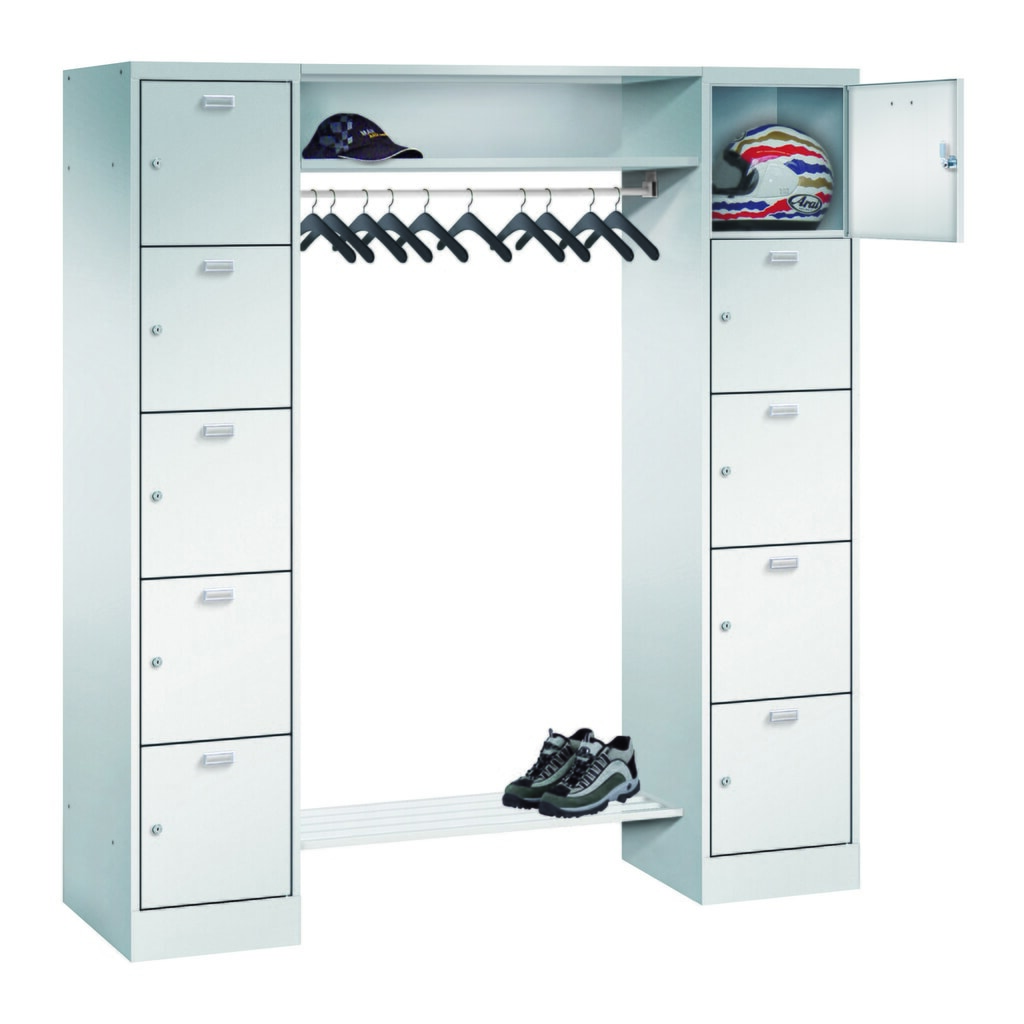 Immagine del prodotto: Armadio guardaroba ad ante PAVOY, 2 x 5 scomparti, serratura a cilindro, HxLxP 1.950 x 1.700 x 500 mm, larghezza scomparti 400 mm