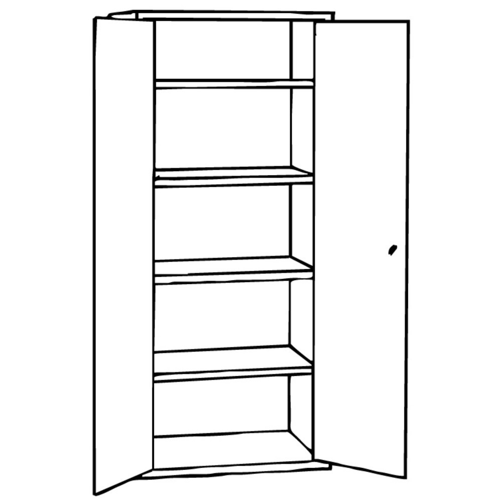 Immagine del prodotto n. 2: Armadio con ante a battente HEMMDAL HF-ST, 5 ripiani per raccoglitori, AxLxP 1.950 x 920 x 420 mm, ripiani zincati, grigio chiaro
