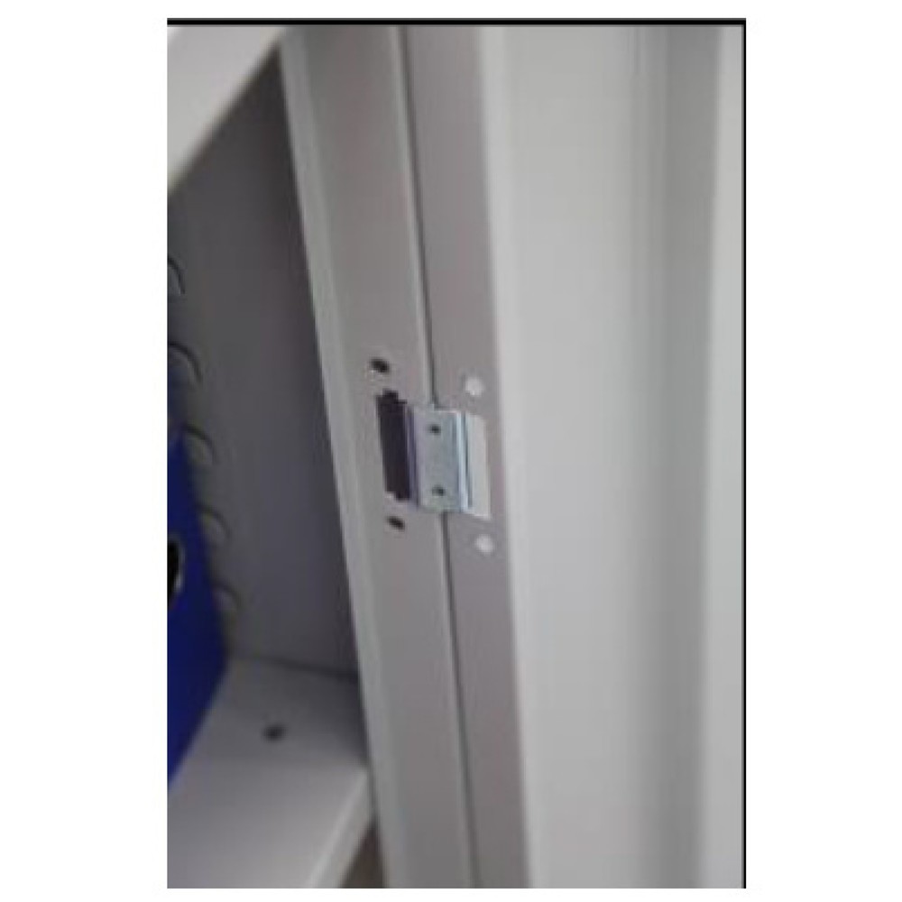 Immagine del prodotto n. 6: Armadio con ante a battente HEMMDAL HF-ST, 5 ripiani per raccoglitori, AxLxP 1.950 x 920 x 420 mm, ripiani zincati, grigio chiaro