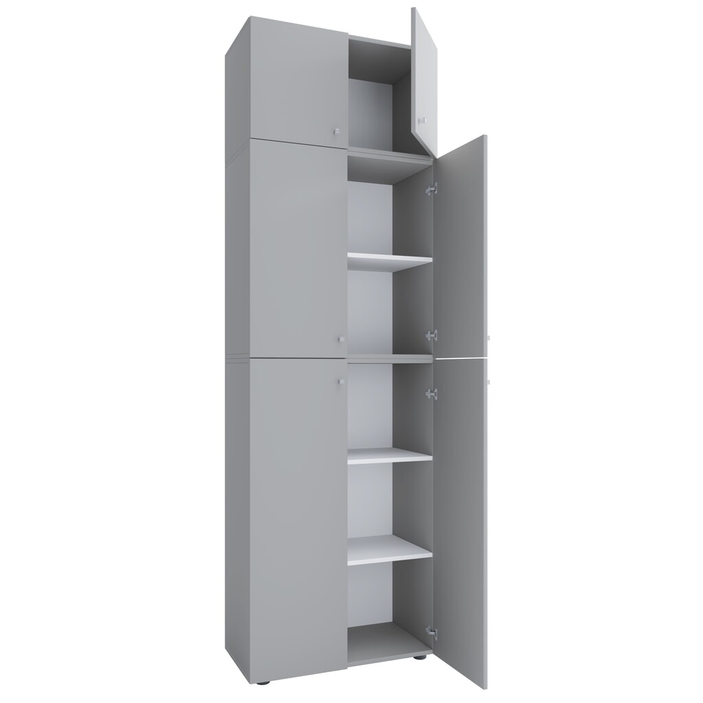 Guardaroba VCM Lona XXL con ante a battente, con rialzo, grigio Immagine del prodotto: Guardaroba VCM Lona XXL con ante a battente, con rialzo, grigio