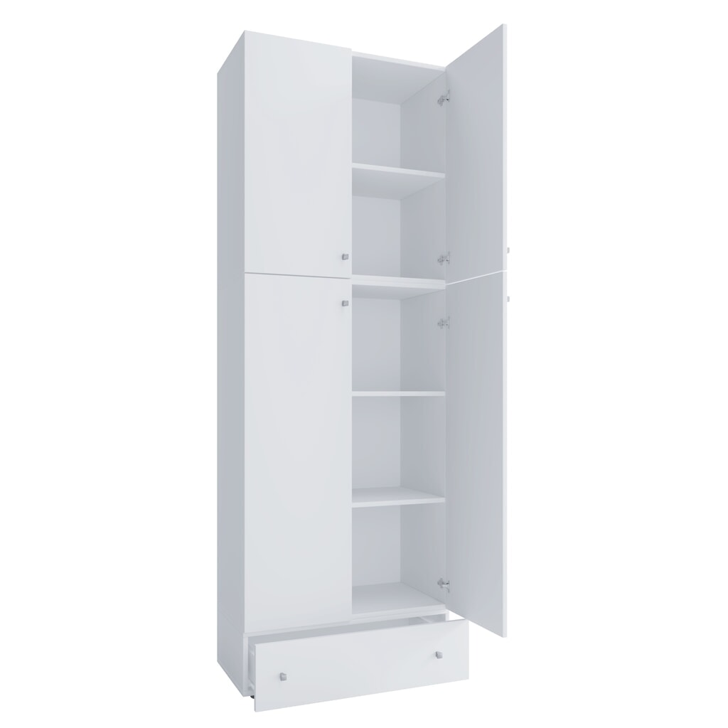 Guardaroba VCM Lona XXL con ante a battente e cassetto, bianco Immagine del prodotto: Guardaroba VCM Lona XXL con ante a battente e cassetto, bianco