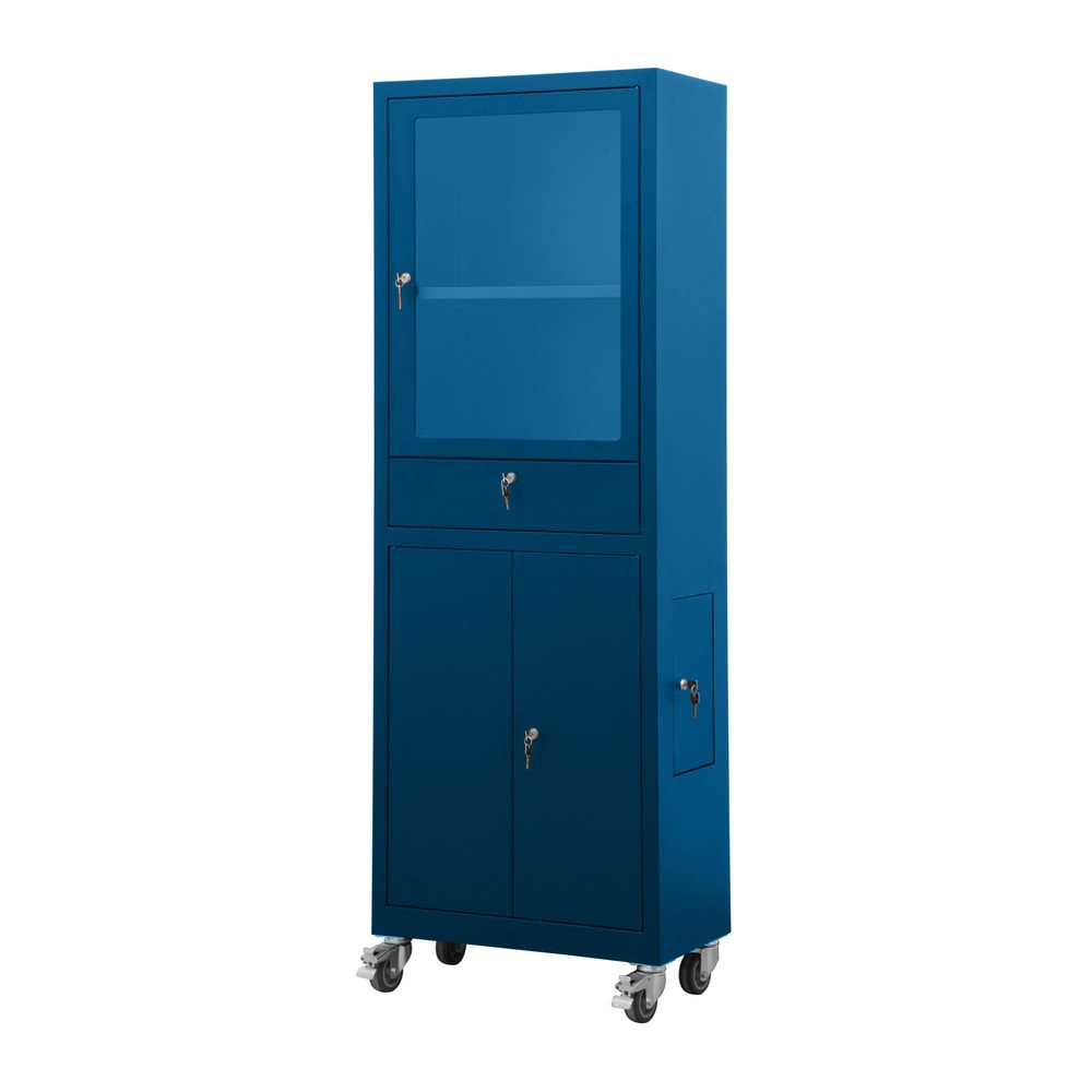 Immagine del prodotto: Armadio mobile per computer HEMMDAL HCS-1, AxLxP 1.750 x 650 x 550 mm, blu genziana