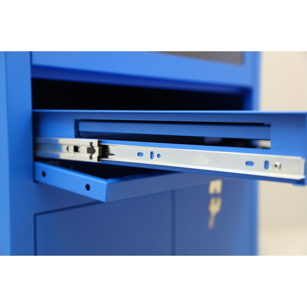 Armadio mobile per computer HEMMDAL HCS-1, AxLxP 1.750 x 650 x 550 mm, blu genziana Immagine del prodotto n. 4: Armadio mobile per computer HEMMDAL HCS-1, AxLxP 1.750 x 650 x 550 mm, blu genziana