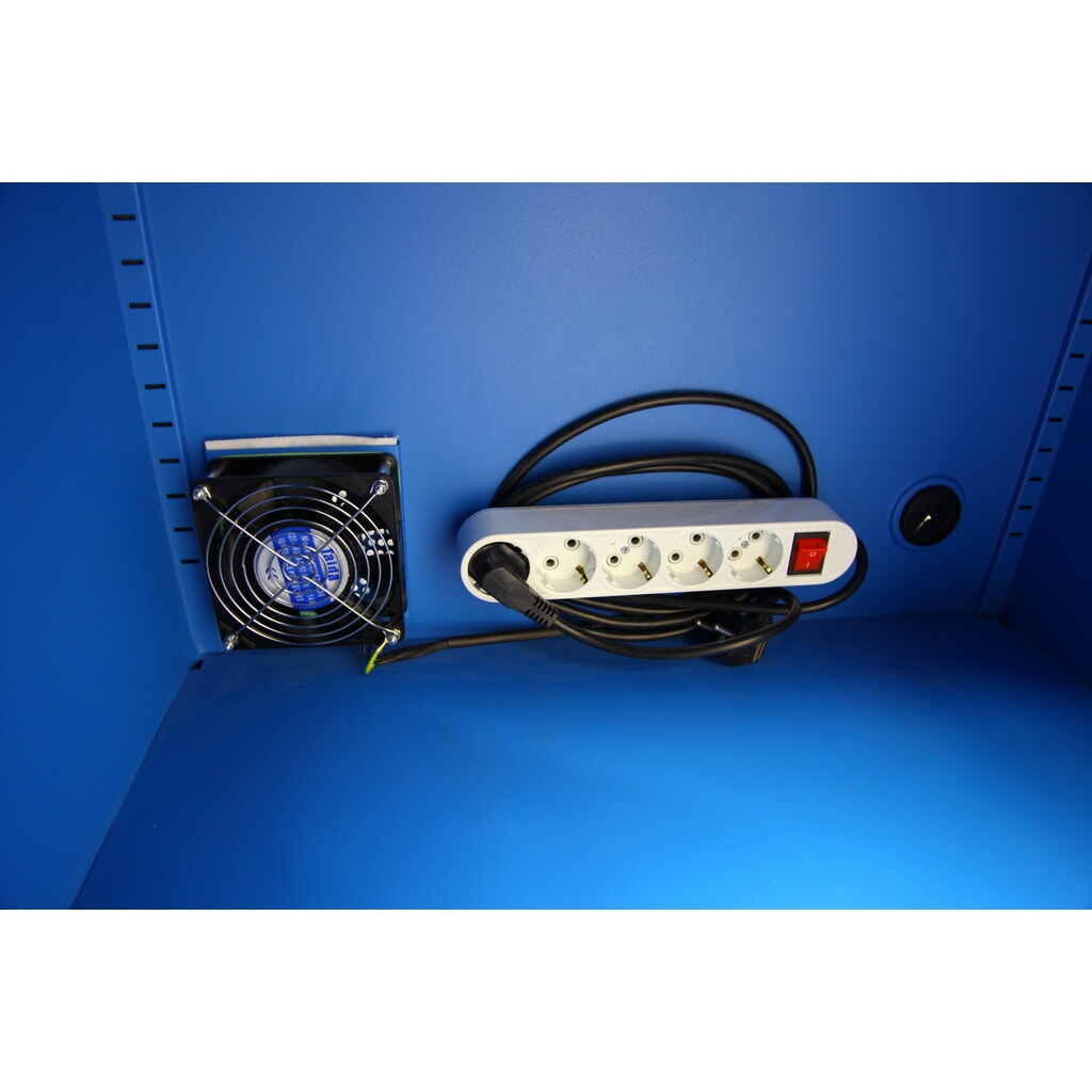 Armadio mobile per computer HEMMDAL HCS-1, AxLxP 1.750 x 650 x 550 mm, blu genziana Immagine del prodotto n. 5: Armadio mobile per computer HEMMDAL HCS-1, AxLxP 1.750 x 650 x 550 mm, blu genziana