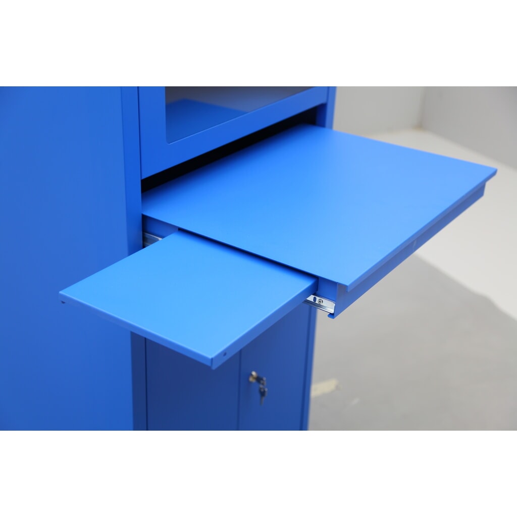 Armadio mobile per computer HEMMDAL HCS-1, AxLxP 1.750 x 650 x 550 mm, blu genziana Immagine del prodotto n. 6: Armadio mobile per computer HEMMDAL HCS-1, AxLxP 1.750 x 650 x 550 mm, blu genziana