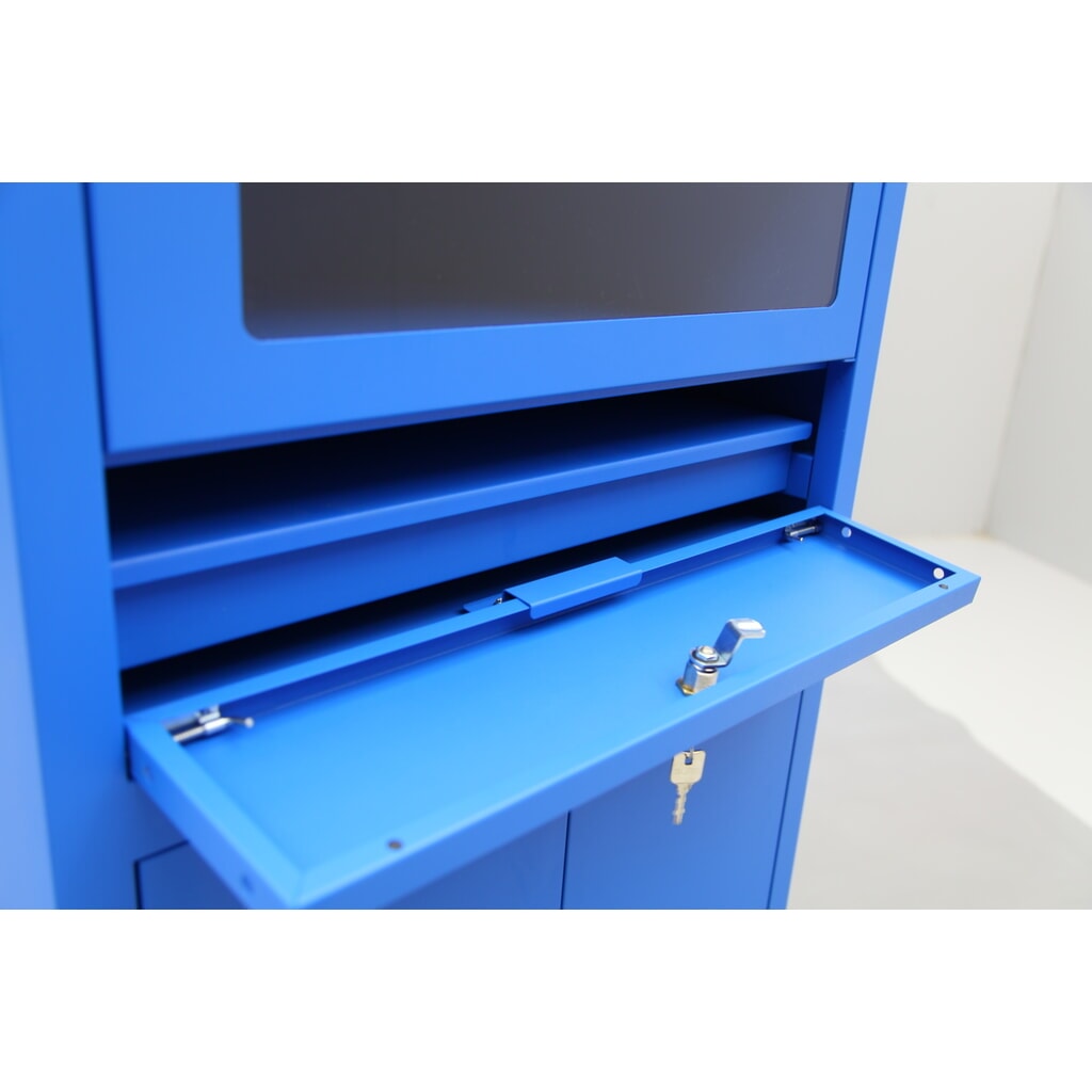 Armadio mobile per computer HEMMDAL HCS-1, AxLxP 1.750 x 650 x 550 mm, blu genziana Immagine del prodotto n. 7: Armadio mobile per computer HEMMDAL HCS-1, AxLxP 1.750 x 650 x 550 mm, blu genziana