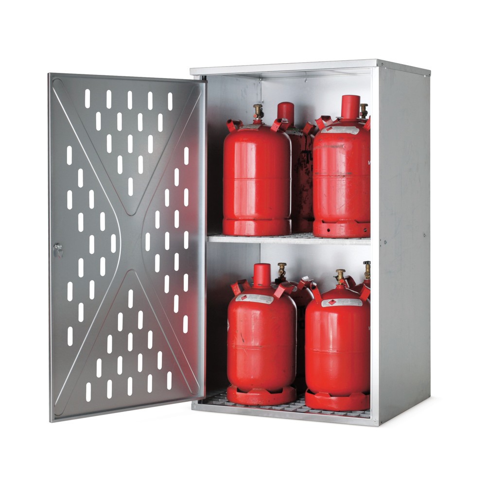 Immagine del prodotto: Armadio per bombole di gas propano, porta a 1 anta, AxLxP 1.500 x 840 x 690 mm