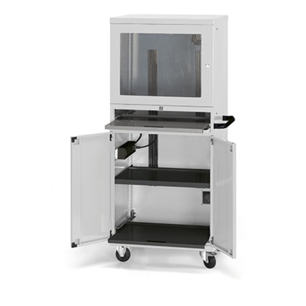 Armadio per computer Fami Standard, 1 ventilatore, 4 prese, AxLxP 1.688 x 807 x 654 mm, grigio chiaro Immagine del prodotto: Armadio per computer Fami Standard, 1 ventilatore, 4 prese, AxLxP 1.688 x 807 x 654 mm, grigio chiaro