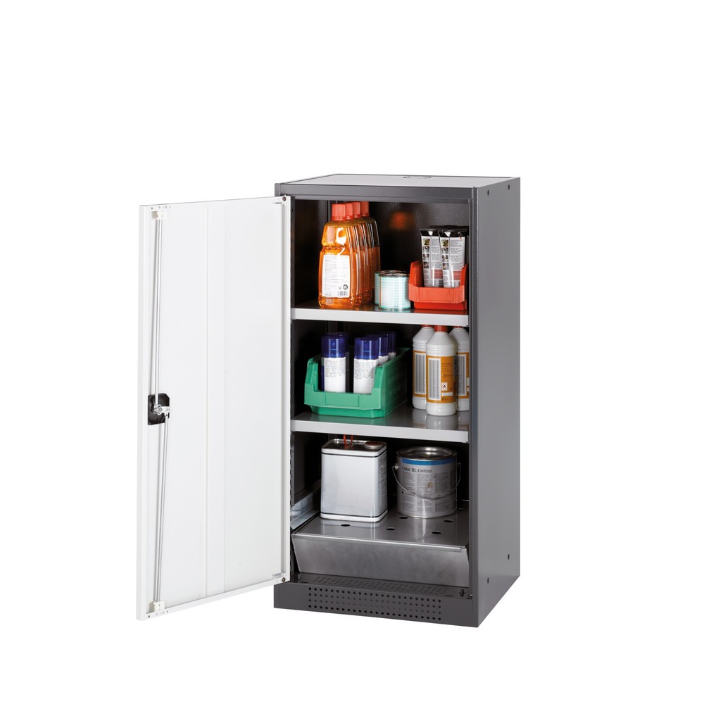 Immagine del prodotto: Armadio per prodotti chimici e velenosi asecos ® con ripiani, AxLxP 1.105 x 545 x 520 mm, bianco puro