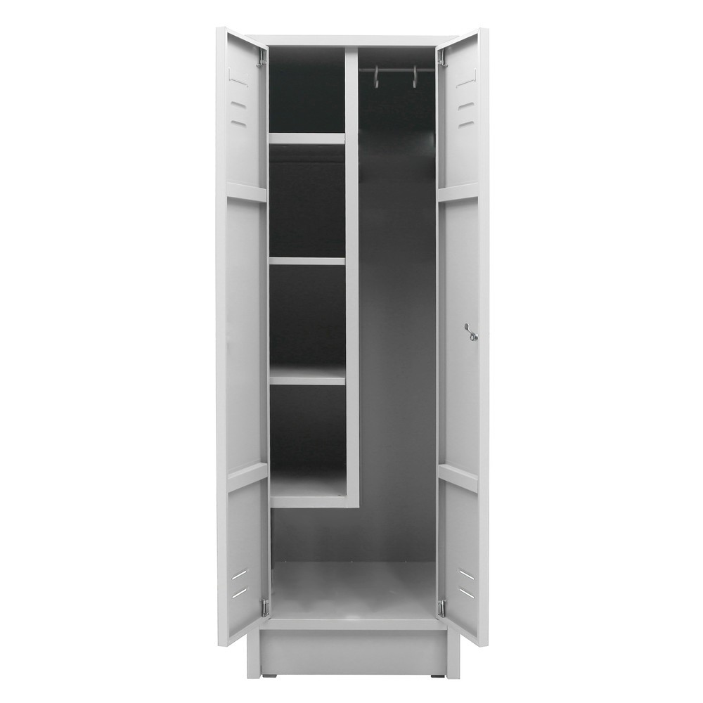 Immagine del prodotto n. 2: Armadio per strumenti di pulizia HEMMDAL HPZ-1, serratura a cilindro, AxLxP 1.800 x 600 x 500 mm, grigio chiaro