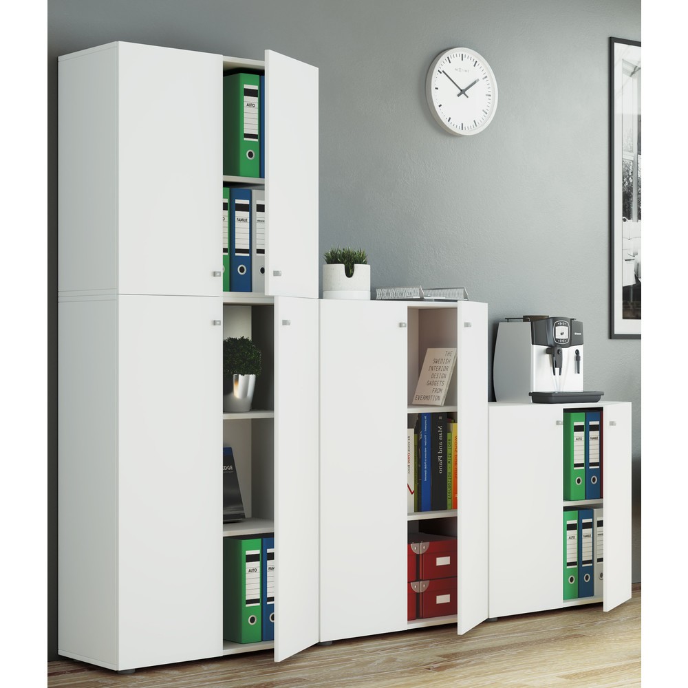 Immagine del prodotto n. 3: Armadio da ufficio VCM Lona L con ante a battente, bianco