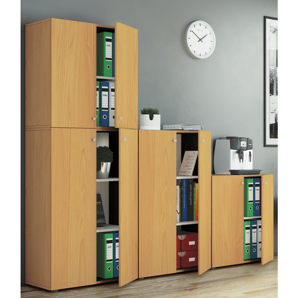 Immagine del prodotto n. 4: Armadio da ufficio VCM Lona L con ante a battente, faggio