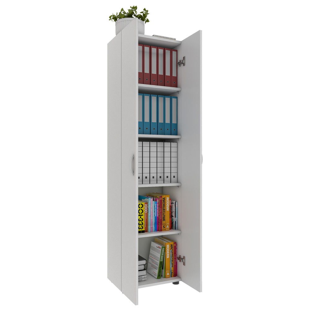 Immagine del prodotto n. 1: Armadio per ufficio Ulas-XL a 5 scomparti, bianco