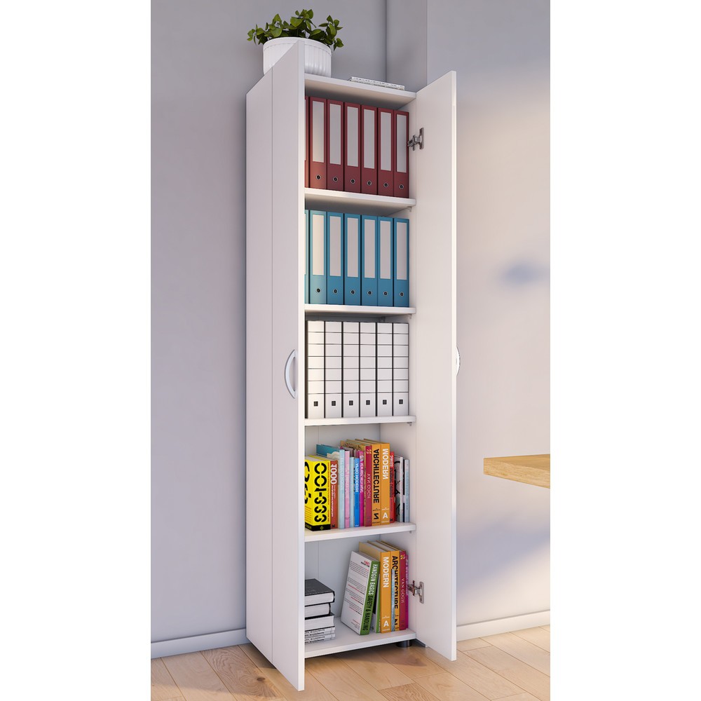 Immagine del prodotto n. 3: Armadio per ufficio Ulas-XL a 5 scomparti, bianco