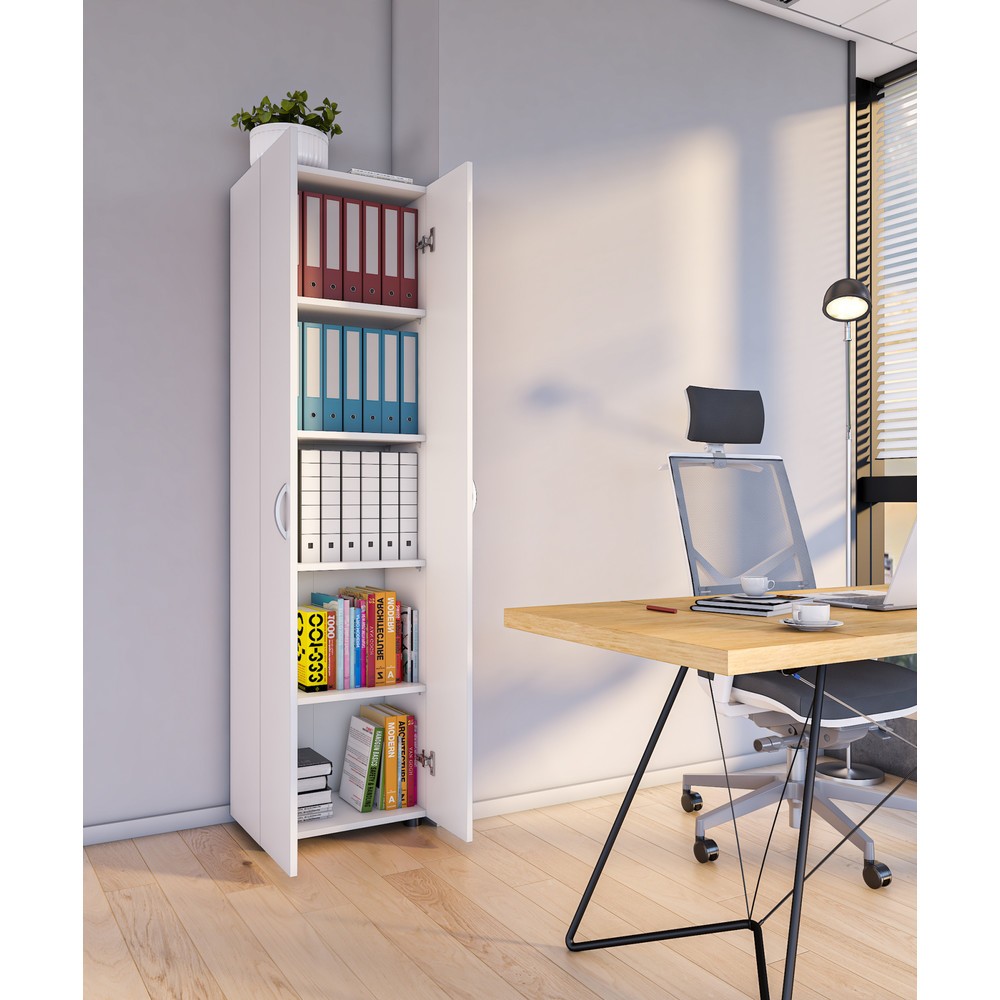 Immagine del prodotto n. 4: Armadio per ufficio Ulas-XL a 5 scomparti, bianco