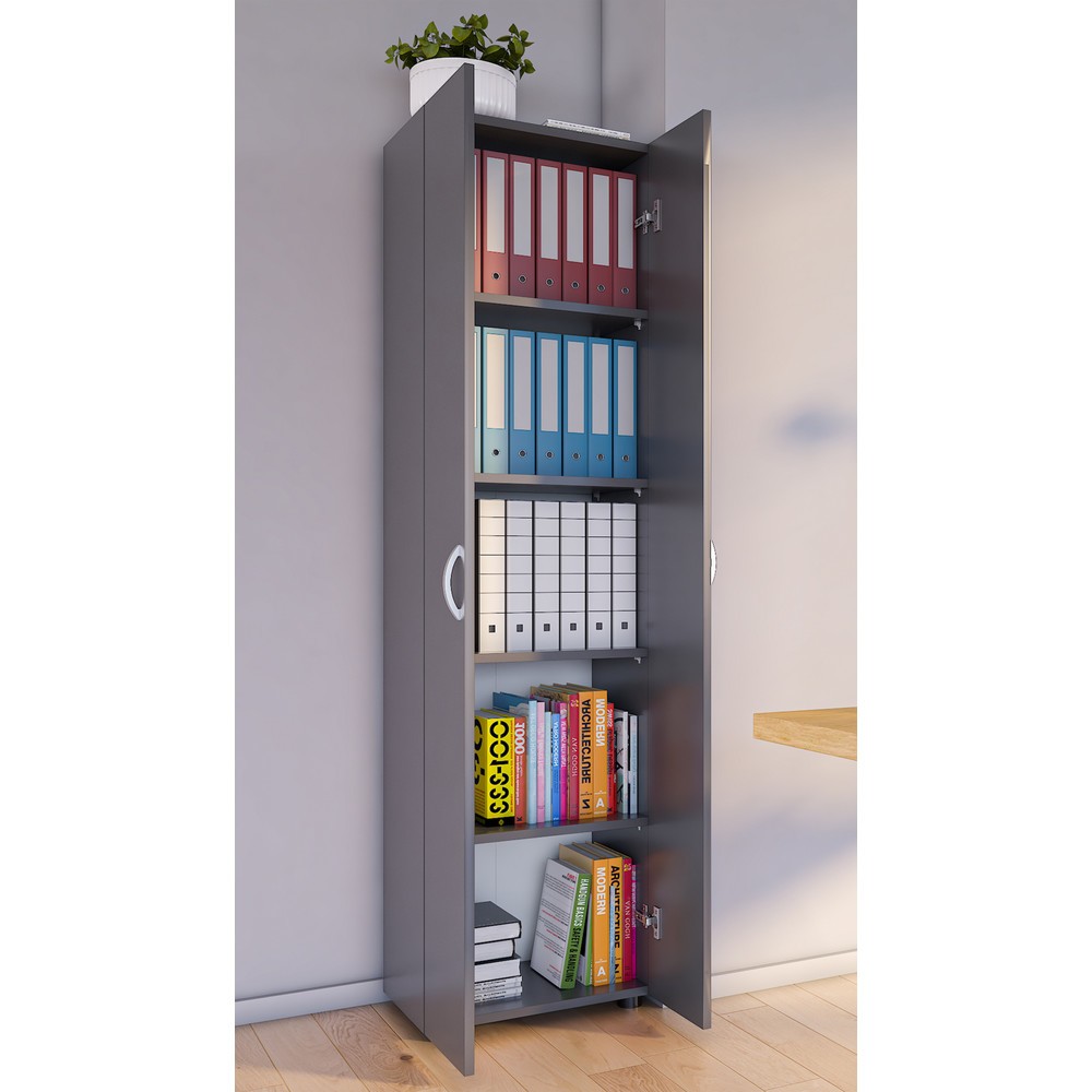 Immagine del prodotto n. 3: VCM armadio da ufficio Ulas-XL a 5 scomparti, antracite