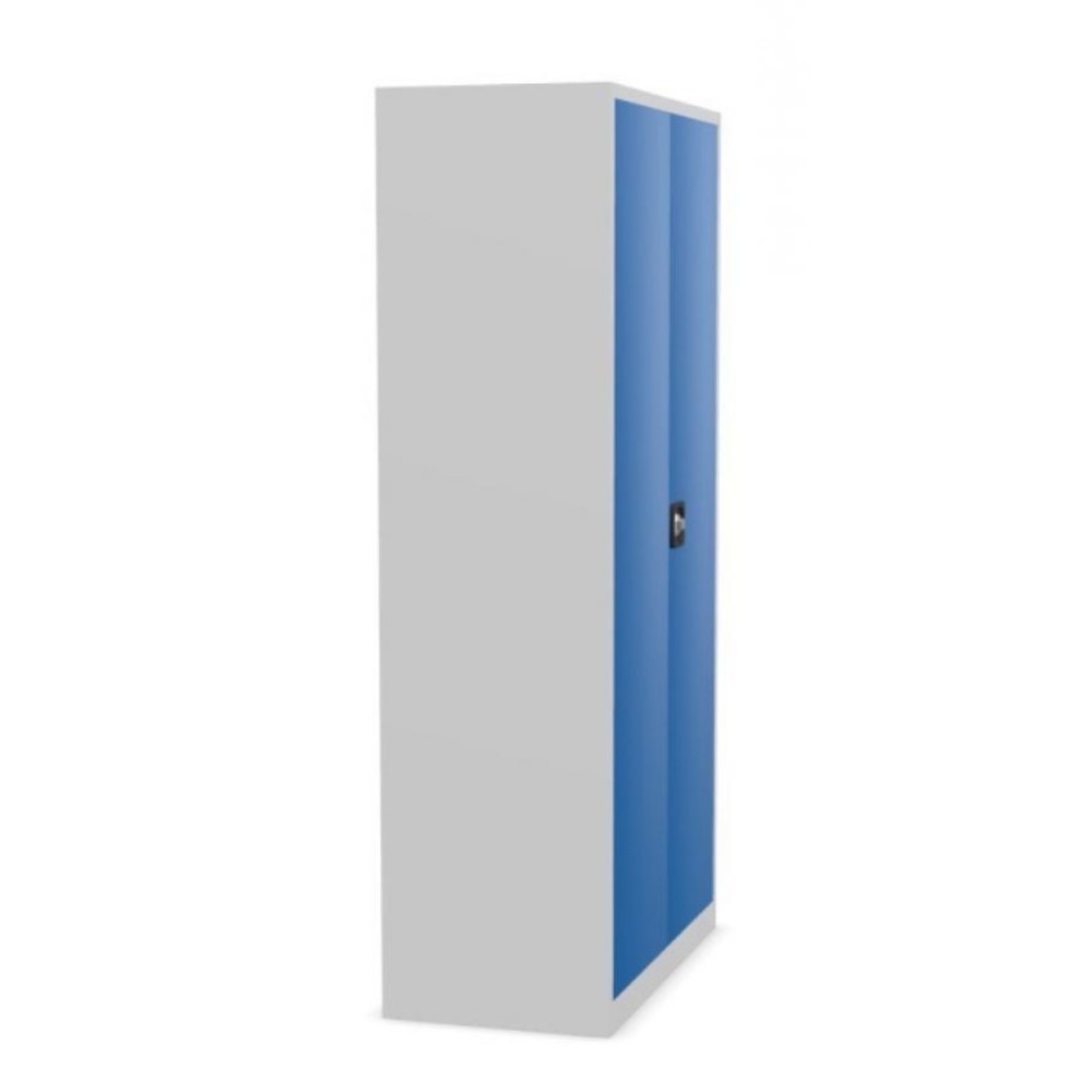 Immagine del prodotto n. 5: Armadio universale HEMMDAL HUS-1, serratura a blocchetto con spagnoletta, 4,5 ripiani per raccoglitori, AxLxP 1.800 x 800 x 380 mm, ripiani zincati, grigio chiaro/blu genziana