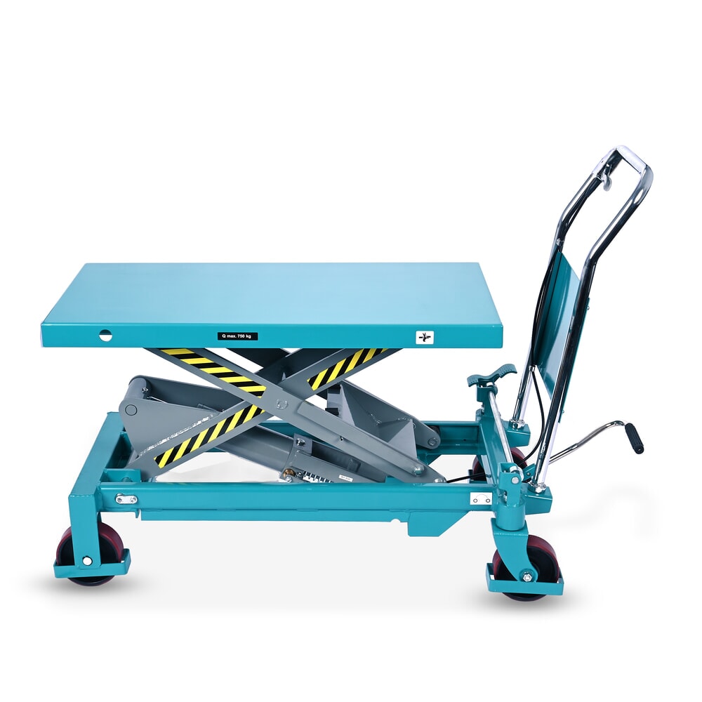 Immagine del prodotto n. 14: Carrello a pantografo con piano elevatore Ameise®, staffa fissa, portata 750 kg, piattaforma da 1.000 x 510 mm