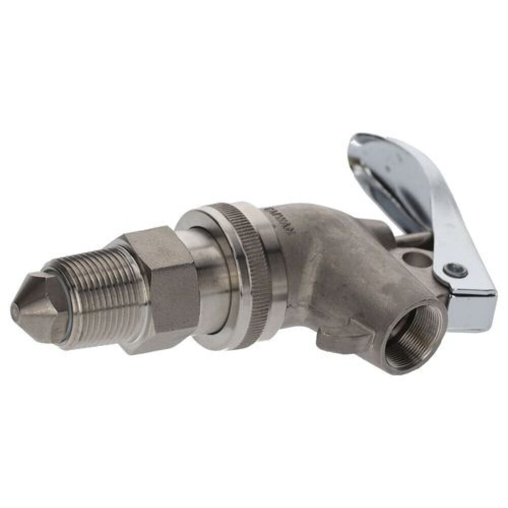 Immagine del prodotto n. 1: Denios rubinetto di spillatura in acciaio inox autochiudente, diametro filettatura 3/4 di pollice