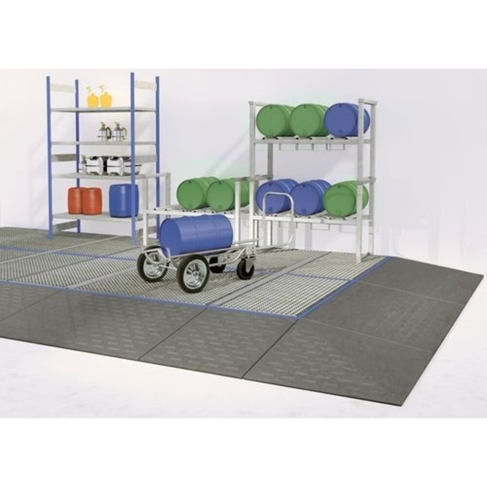 Immagine del prodotto n. 1: Denios vasca di raccolta da pavimento classic-line in PE, elemento singolo, con griglia zincata, HxBxT 150 x 790 x 790 mm