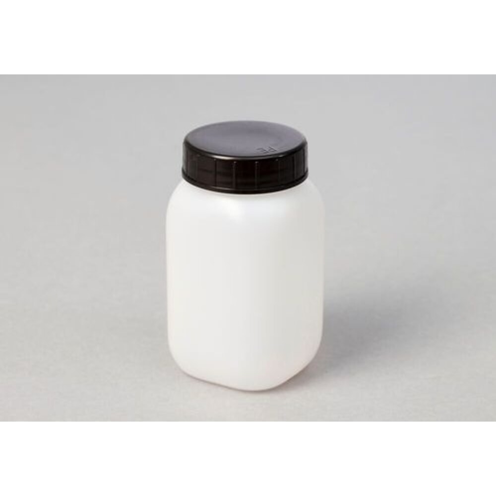 Immagine del prodotto n. 1: Denios bottiglie a bocca larga in HDPE, quadrate, in colore naturale trasparente, 250 ml, 24 pezzi